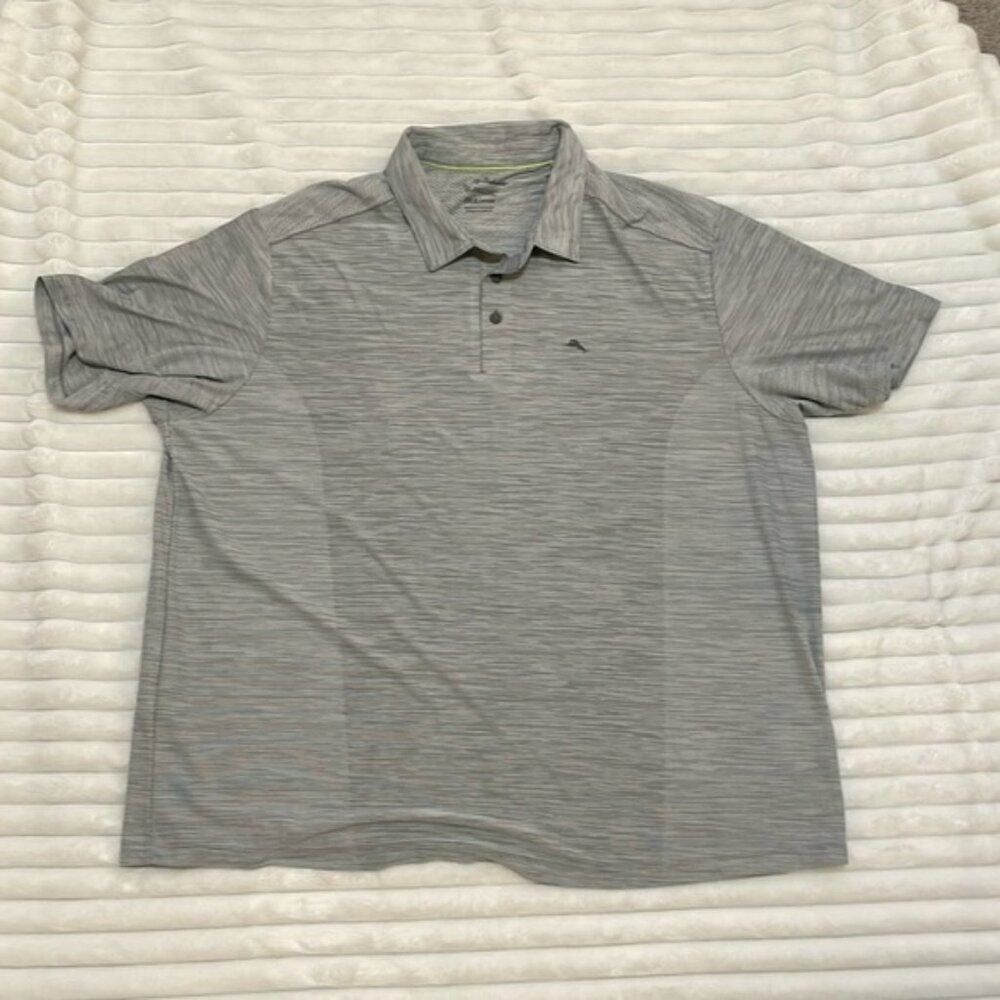 EC Tommy Bahama Lightweight Grey Golf Shirt - Size 2XL